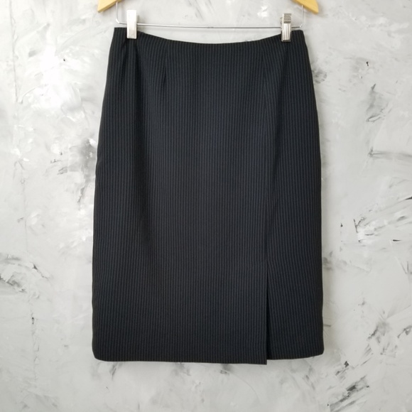 JONES NEW YORK Black/White Pin Striped Suit Skirt - Picture 2 of 8